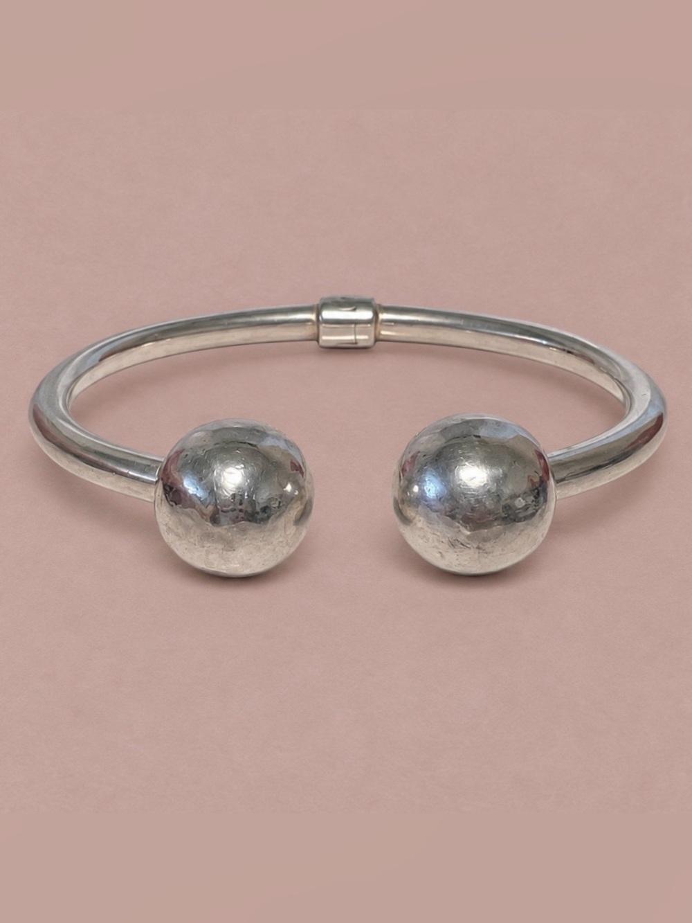 Vintage Dyadema Italy Sterling Silver 925 Ball Cuff Bracelet